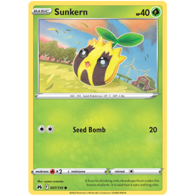 Thẻ Bài Pokemon - Sunkern [C] [007/159] [Crown Zenith]