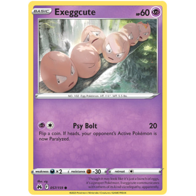 Thẻ Bài Pokemon - Exeggcute [C] [057/159] [Crown Zenith]