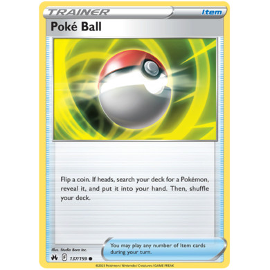 Thẻ Bài Pokemon - Poké Ball [C] [137/159] [Crown Zenith]