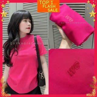 ÁO THUN, ÁO PHÔNG HỒNG THÊU WE HOT HIT CHẤT MỀM MỊN MẶC MÁT COTTON qccc 2024