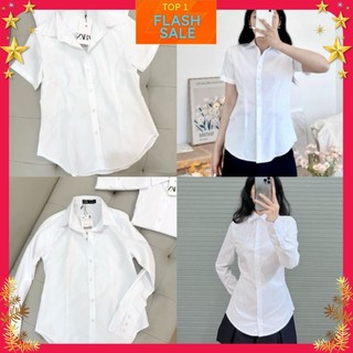 SƠ MI TRẮNG CHIẾT EO CHẤT COTTON PHA LỤA MẶC MÁT 2024