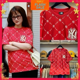 ÁO PHÔNG ĐỎ IN TRÀN NY LOGO LÔNG XÙ cotton qccc 2024