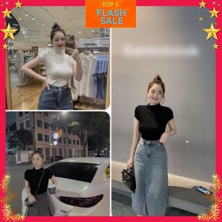 SÉT 3 ÁO NỮ CỌC TAY CỔ 3cm NÂU KEM TRẮNG HOT HIT 2024