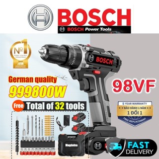 Máy Khoan Không Dây 98VF Máy Khoan Búa Máy Khoan Vít Tác Động Máy Khoan Cầm Tay 1/2 Pin / Cordless Drill 98V 5.0 69 Ra