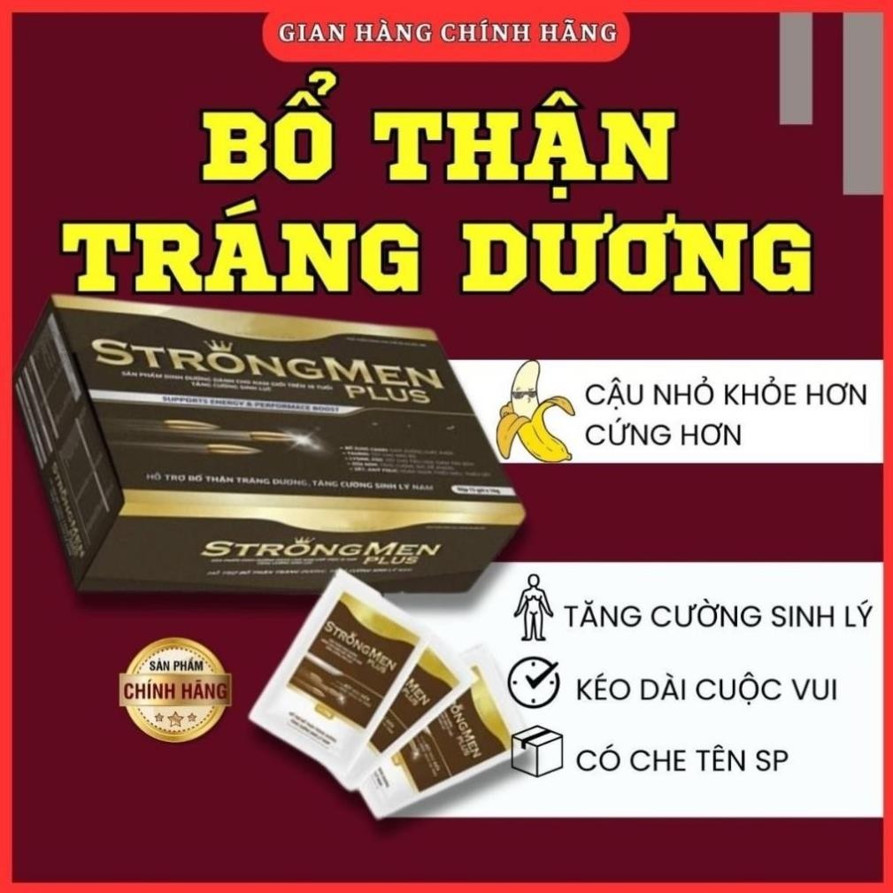 Tăng Cường Sinh Lý Nam STRONG MEN PLUS, Hỗ Trợ Nam Giới Hết Xuất Tinh Sớm, Yếu Sinh Lý