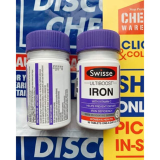 Sắt Swisse Iron 30 viên, Viên uống bổ sung sắt hữu cơ không gây táo bón úc ( Sắt Swisse )
