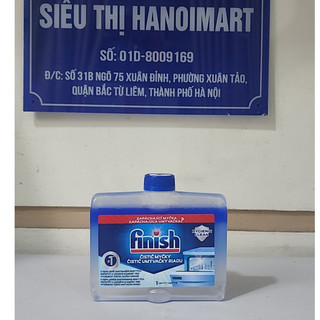 Dung dịch vệ sinh máy rửa bát chai 250ml Finish, nước tẩy cặn canxi, dầu mỡ cho máy rửa bát finish