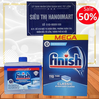 Combo viên rửa bát finish 110 Viên + Nước vệ sinh máy rửa bát