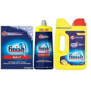 Combo Bột Finish 1kg + Muối rửa bát Finish 1.5kg+Bóng finish 750ml