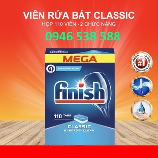Viên rửa bát Finish classic 110 viên nhập khẩu chính hãng từ đức, viên finish 110 viên chất tẩy rửa cho máy rửa bát