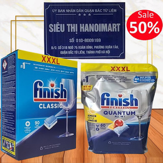 Viên rửa bát Finish Quantum 60 tabs hương chanh, 90 viên rửa bát Finish New mới