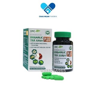 Viên uống giảm cân dogarlic trà xanh plus chai 100 viên dmc - cherry