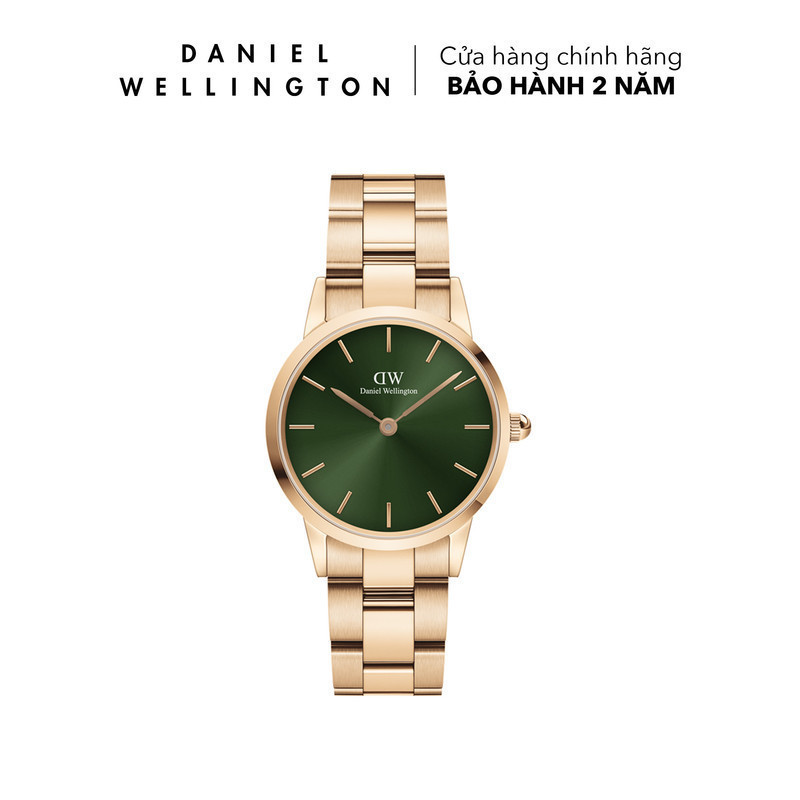 Đồng hồ Nữ Daniel Wellington dây Kim loại - Iconic Emerald 28 RG Green 28mm DW00100421