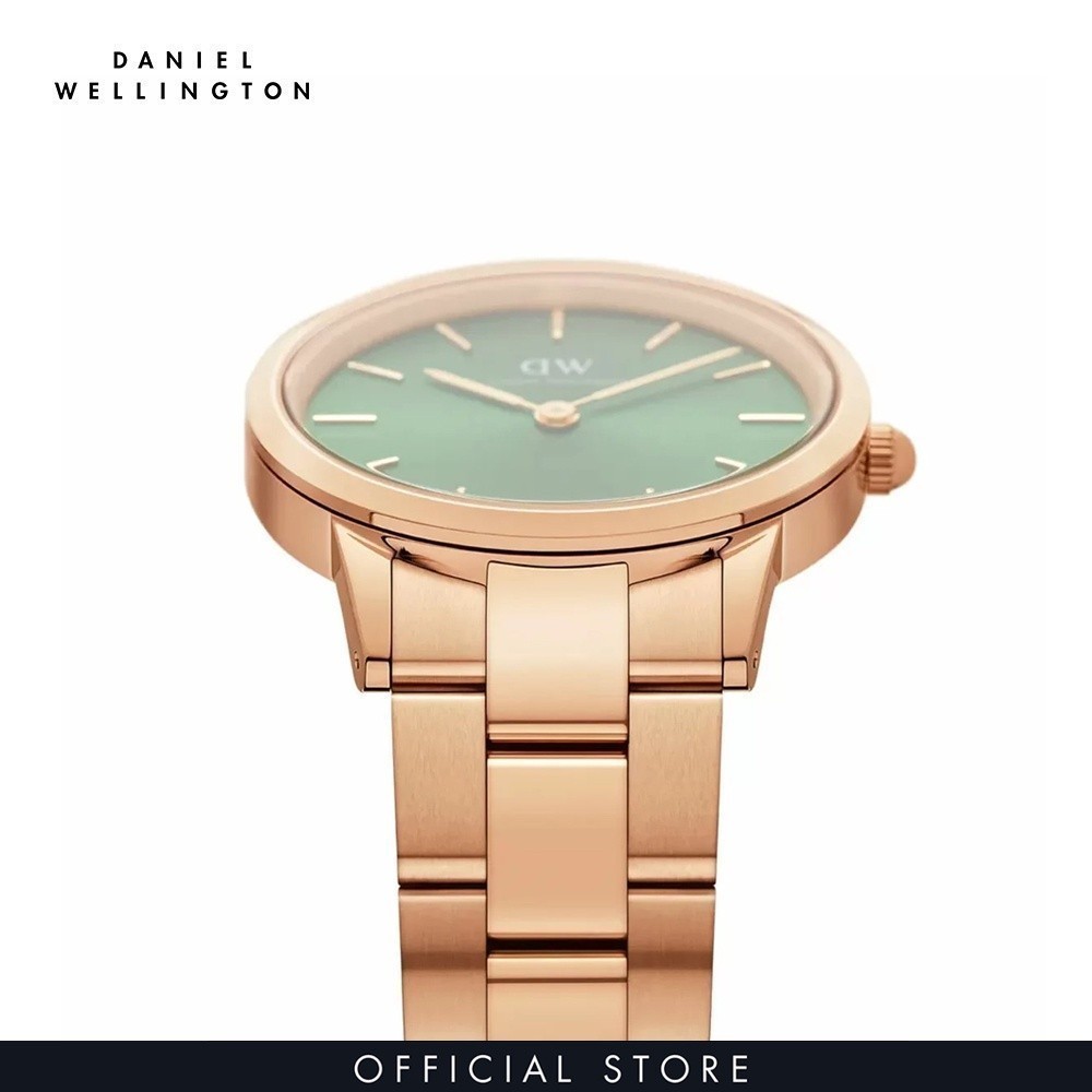 Đồng hồ Nữ Daniel Wellington dây Kim loại - Iconic Emerald 28 RG Green 28mm DW00100421