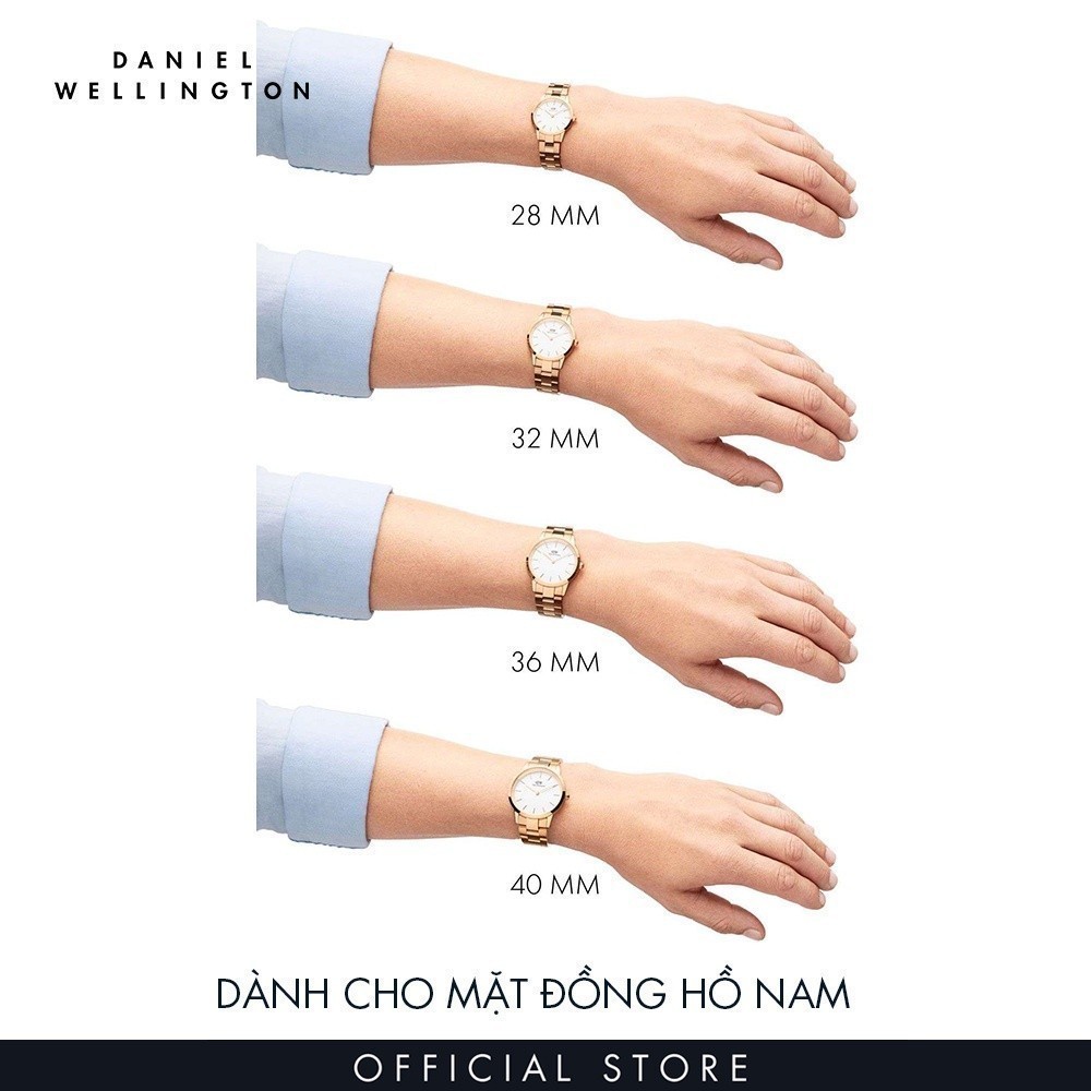 Đồng hồ Nữ Daniel Wellington dây Kim loại - Iconic Emerald 28 RG Green 28mm DW00100421