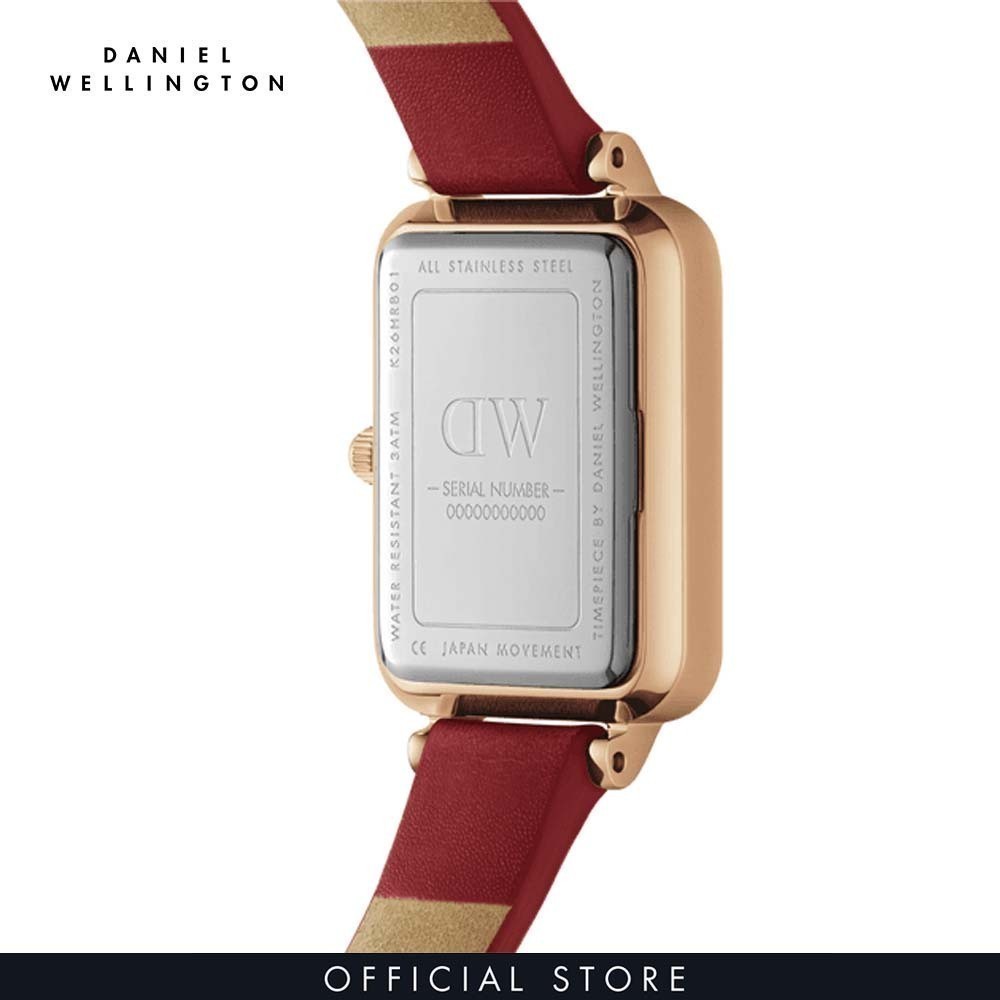 Đồng hồ Nữ Daniel Wellington dây Da - Quardo Pressed 20x26mm DW00100454