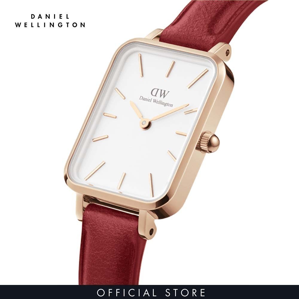 Đồng hồ Nữ Daniel Wellington dây Da - Quardo Pressed 20x26mm DW00100454