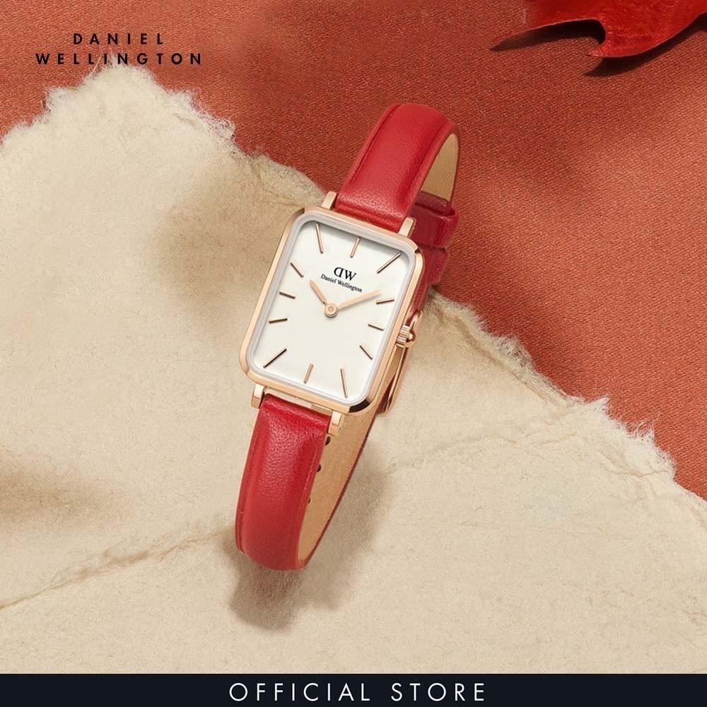 Đồng hồ Nữ Daniel Wellington dây Da - Quardo Pressed 20x26mm DW00100454