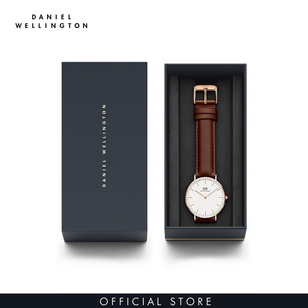 Đồng hồ Nam Daniel Wellington dây Da - Classic Mawes 36mm DW00100035