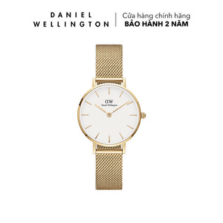 Đồng hồ Nữ Daniel Wellington dây lưới Petite Evergold mặt trắng vỏ vàng - 28, 32, 36 mm