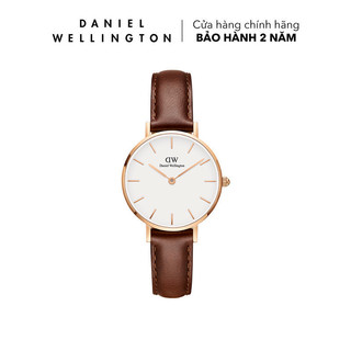 Đồng hồ Daniel Wellington dây da - Petite St Mawes RG White Mặt Trắng Vỏ Vàng Hồng - 28, 32mm