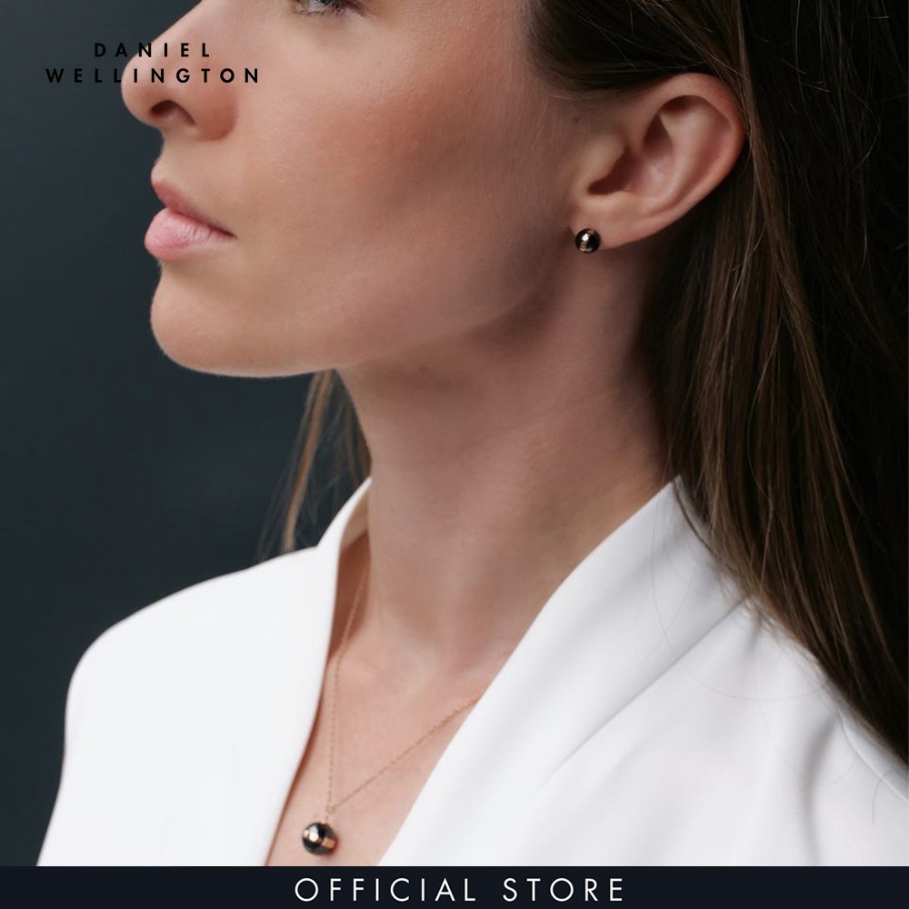 Khuyên tai Daniel Wellington màu đen, vàng hồng Aspiration DW00400151