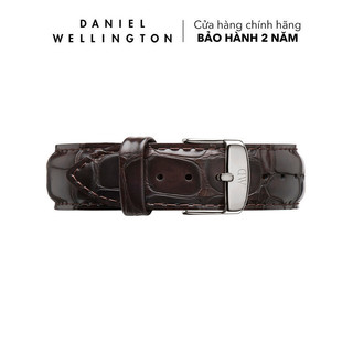 Dây da đồng hồ Daniel Wellington 20mm khóa màu bạc - Cho đồng hồ Classic 40mm