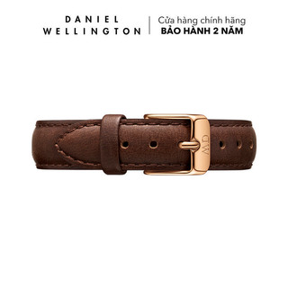 Dây da đồng hồ Daniel Wellington 14mm khóa màu vàng hồng - Cho đồng hồ Petite 32mm