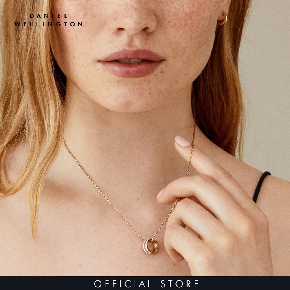 Dây chuyền Daniel Wellington màu vàng hồng Emalie DW00400153