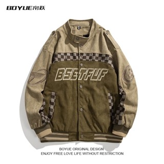 [XẢ KHO NGHỈ BÁN] Áo khoác nhung gân nam unisex caro vintage, áo khoát mùa đông unisex form rộng Hàn Quốc 6365