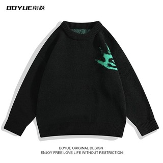 Áo len dệt kim nam nữ unisex thêu hình cá tính, áo sweater unisex bàn tay form rộng phong cách Retro Hàn Quốc 1711