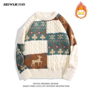 [XẢ KHO NGHỈ BÁN] Áo len nam nữ cổ tròn hoạ tiết, sweater len nam nữ Noel dễ thương Hàn Quốc 6821