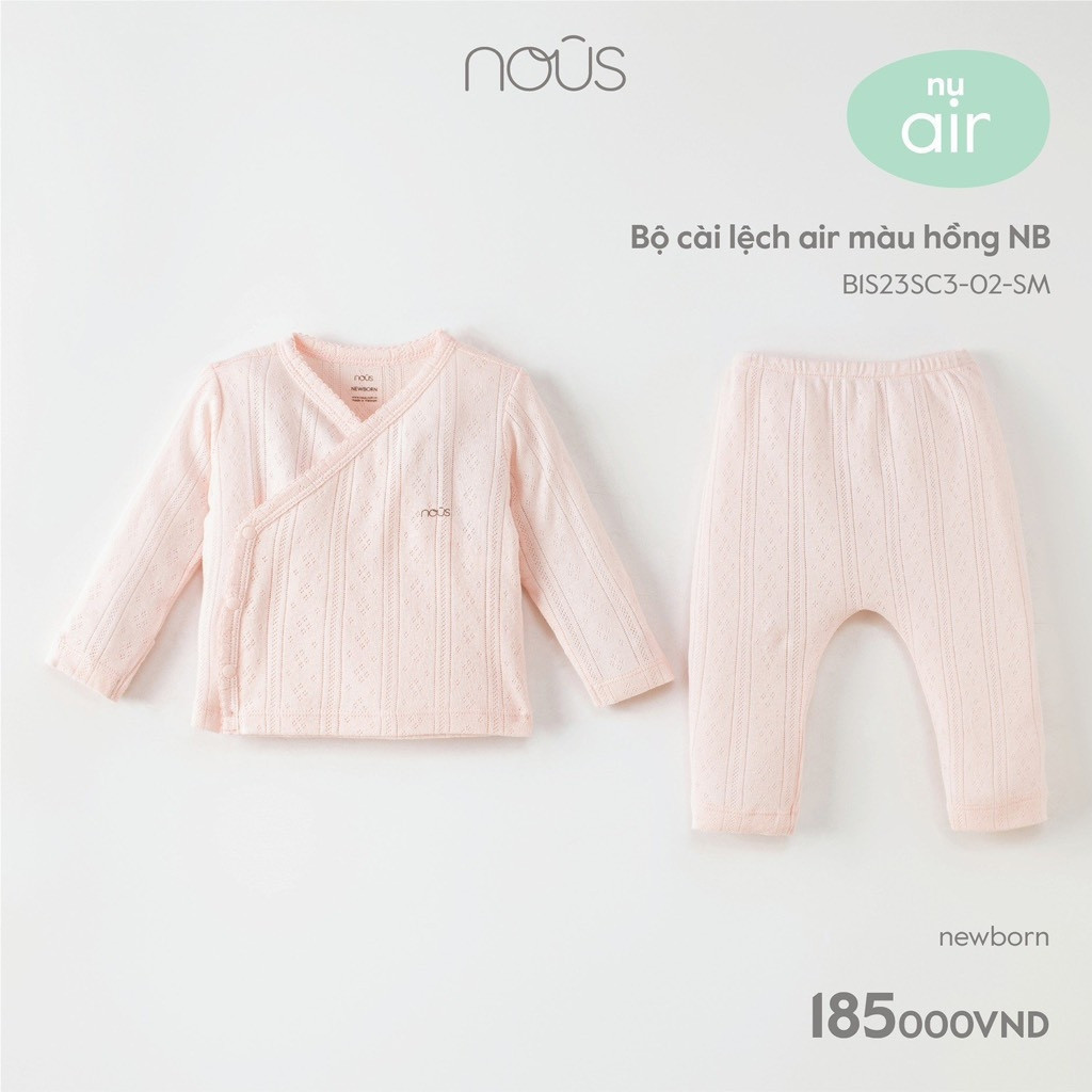 [Full Mẫu] NOUS- Bộ quần áo cài lệch Nous dành cho bé sơ sinh Full NB - ZN178A