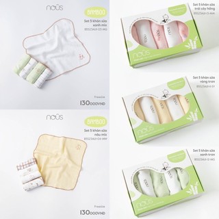 Nous - khăn sữa nous bamboo sợi tre siêu mềm set5 ss23 130k