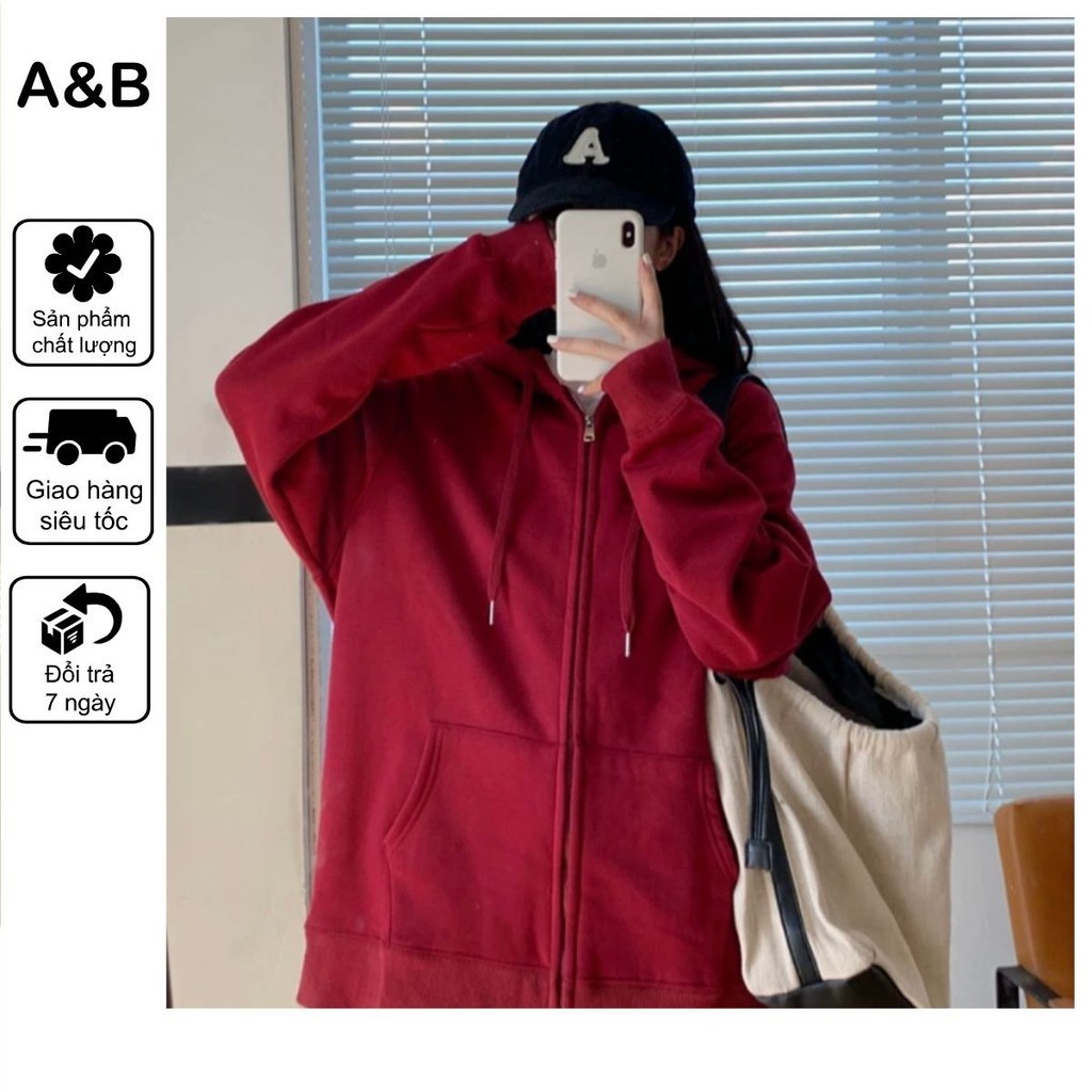 áo khoác hoodie zip nữ nam nỉ bông form rộng MEMO có mũ chất liệu dày dặn 3158 LOẠI 1