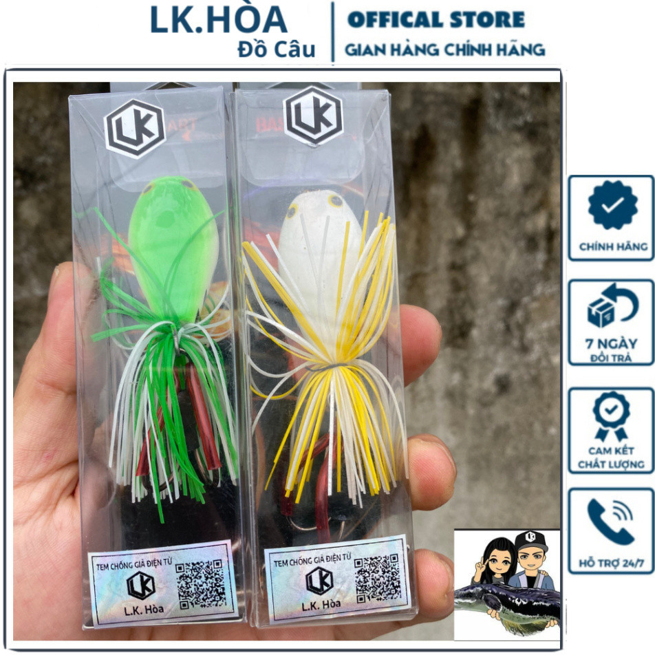 ok (lk hòa ) Mồi giả câu lure cá lóc, Nhái nhảy ABS Thunder Frog 8,6g siêu nhậy* - mồi câu lk