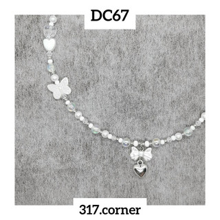 Vòng cổ / Dây chuyền hạt cườm phối charm mặt trái tim - DC67 - 317.corner