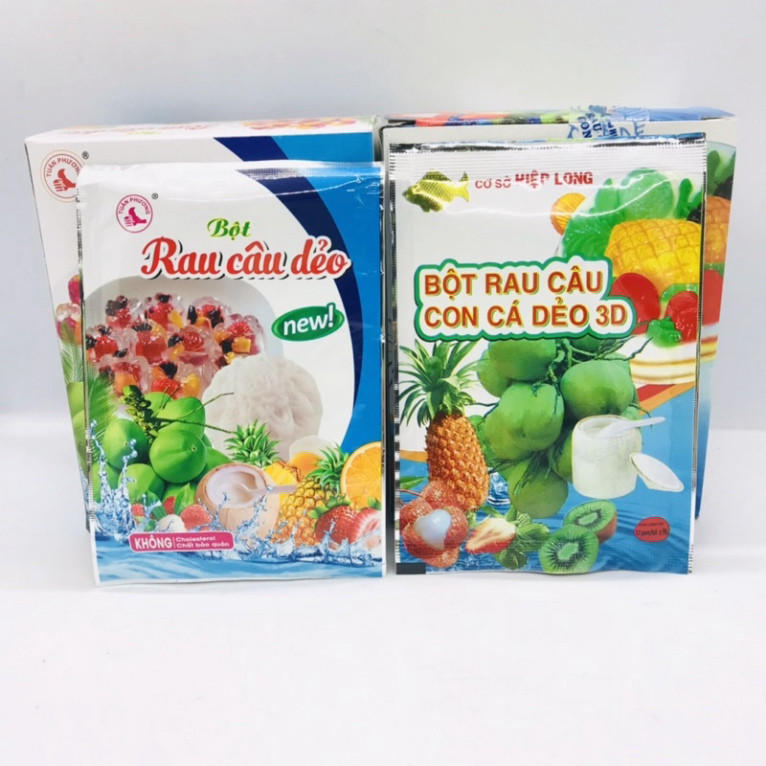 Bột Thạch Rau Câu Con Cá Dẻo/Giòn Hiệp Long Tuấn Phương