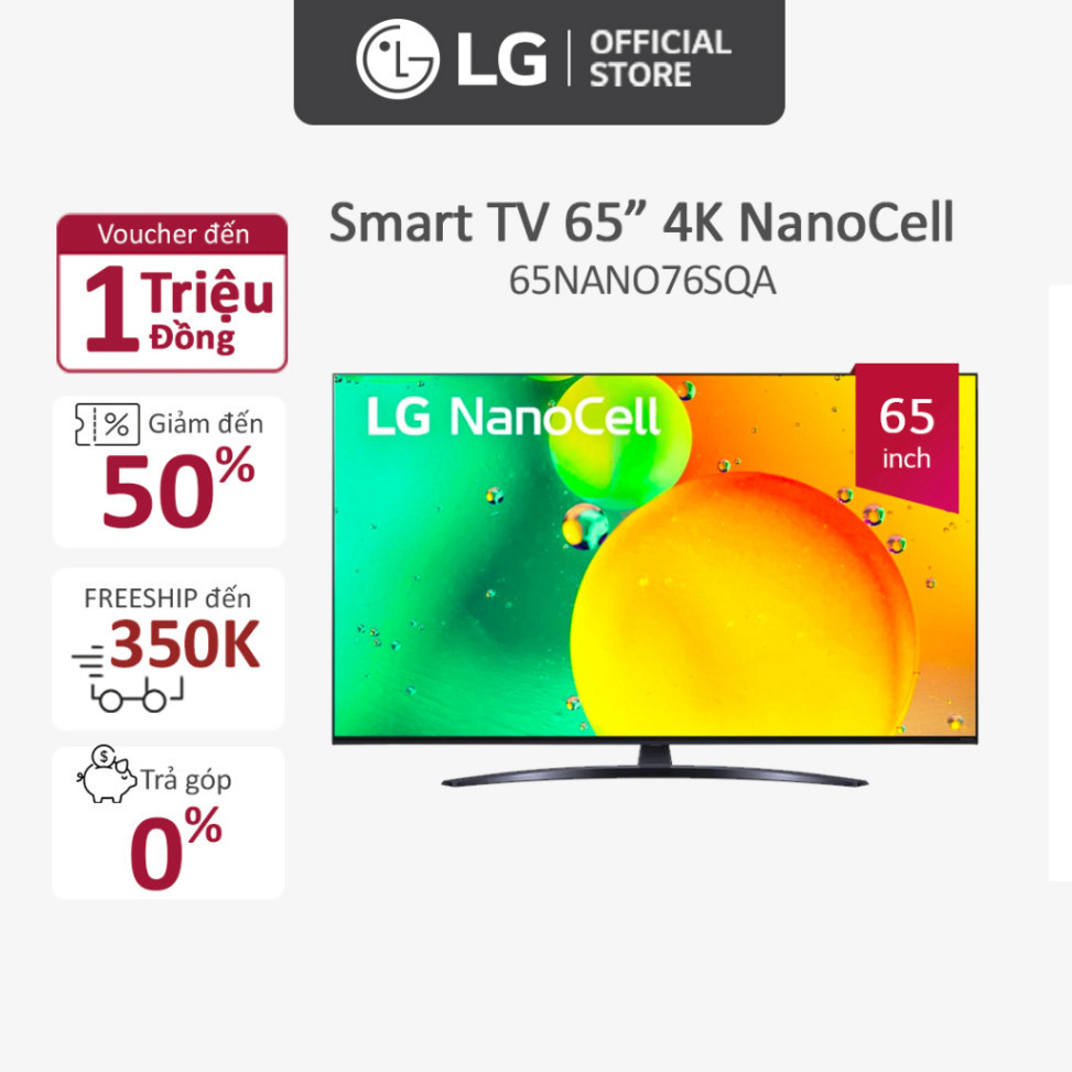 Smart Nanocell Tivi LG 65 Inch 4K 65NANO76SQA ThinQ AI - Model 2022