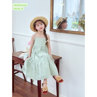 S4145 - váy thô sofia candy màu xanh mint dáng maxi size 1-10y