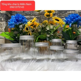 Hủ nhựa nắp nhôm- hủ nhựa pet trong suốt 30gr 50gr 100gr 200gr 250gr 300gr 500g