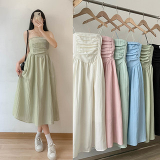 Váy Đầm 2 Dây Kiểu Dáng Basic Hàng Thiết Kế Chất Liệu Mềm Mịn Cao Cấp