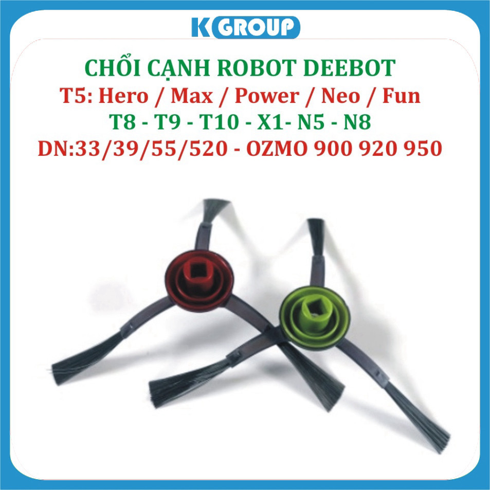 Phụ kiện chổi cạnh, Chổi quét Robot hút bụi Ecovac Debot T5:Hero,Max,Neo-T8 Aivi,Max,Plus-T9-N8-DN33,55,39-OZMO 920