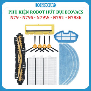 Phụ kiện robot hút bụi ecovas debot n79, n79w, n79s, n79t-khăn lau, chổi chính, chổi cạnh, lọc bụi