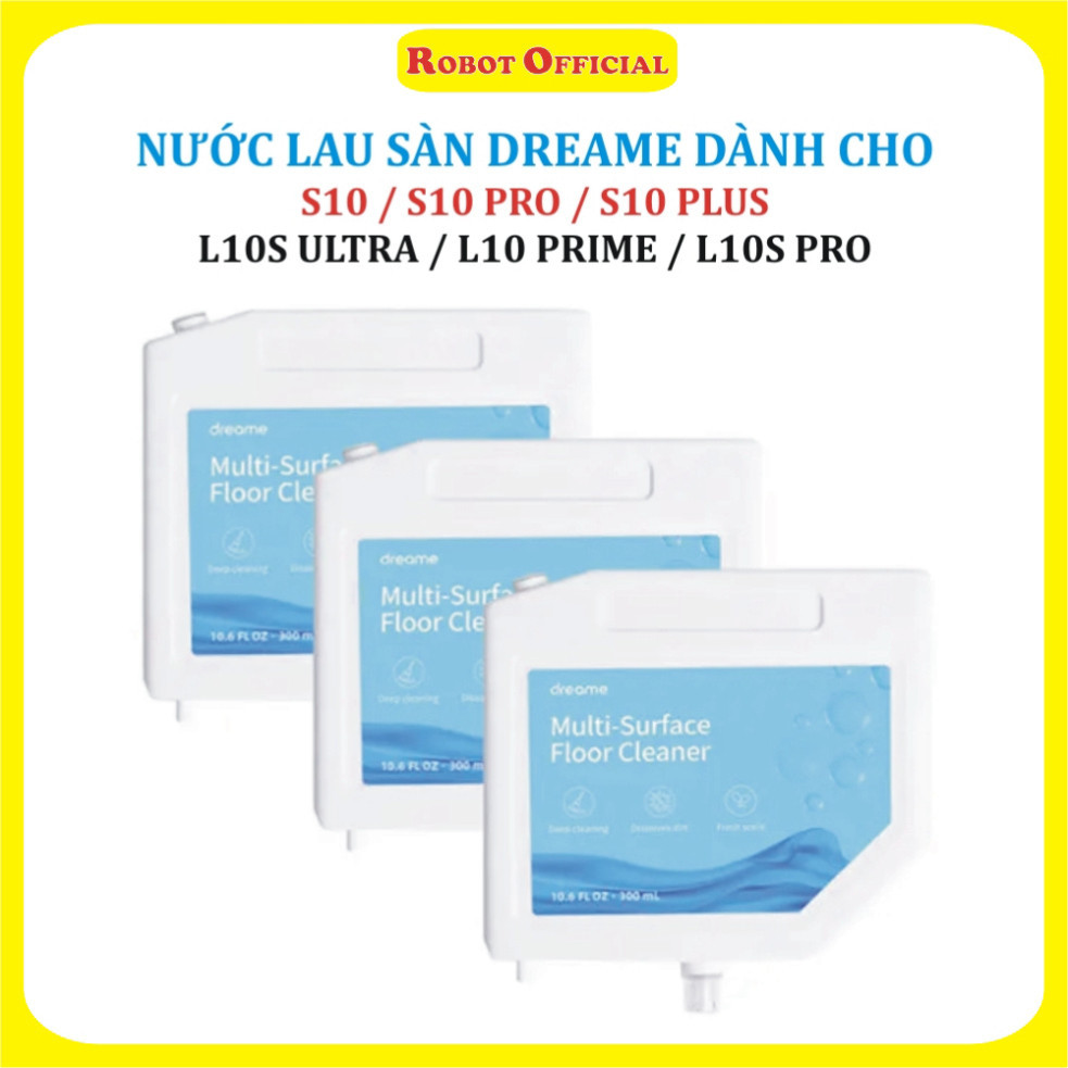 Nước lau sàn Robot Hút Bụi Lau Nhà Dreame S10, S10 Pro, L10s Ultra, L10 Prime, L10s Pro-( Chai 300 m