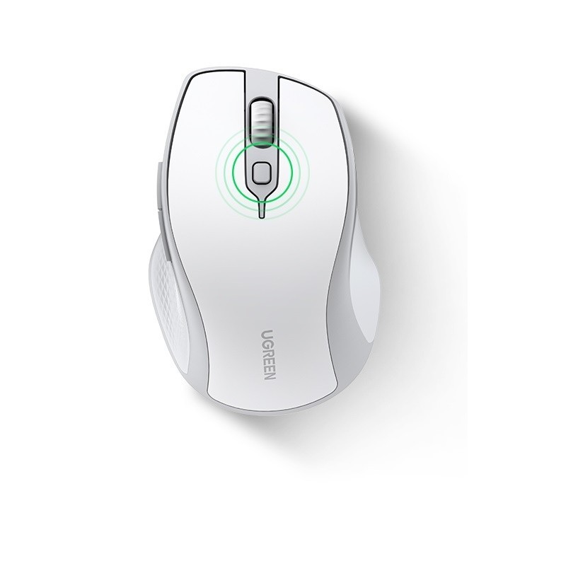 Ugreen 15805 4000DPI Bluetooth 6 nút điều chỉnh Màu Trắng Chuột không dây + BT Không kèm Pin AA MU10