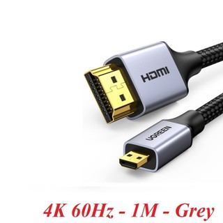 Ugreen 10550 1m 4k 60hz cáp chuyển micro hdmi sang hdmi đầu kim loại dài 1m hd109