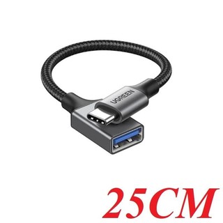 Ugreen 15305 10cm cáp otg usb type c sang usb3.0 us378
