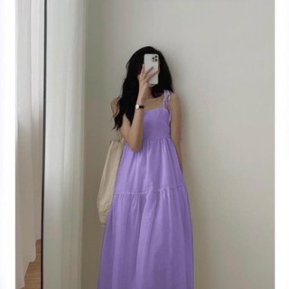 Đầm maxi đi biển, cột nơ ở vai mẫu hot, siêu xinh TT 10