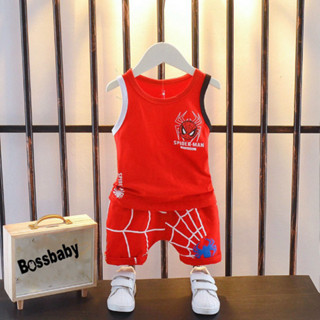 (KM) (Gía sỉ) Bộ Đồ sát nach viền phôi màu.in hinh siêu nhân nhện cho bé từ 6-24kg. Chân thành cám ơn bạn